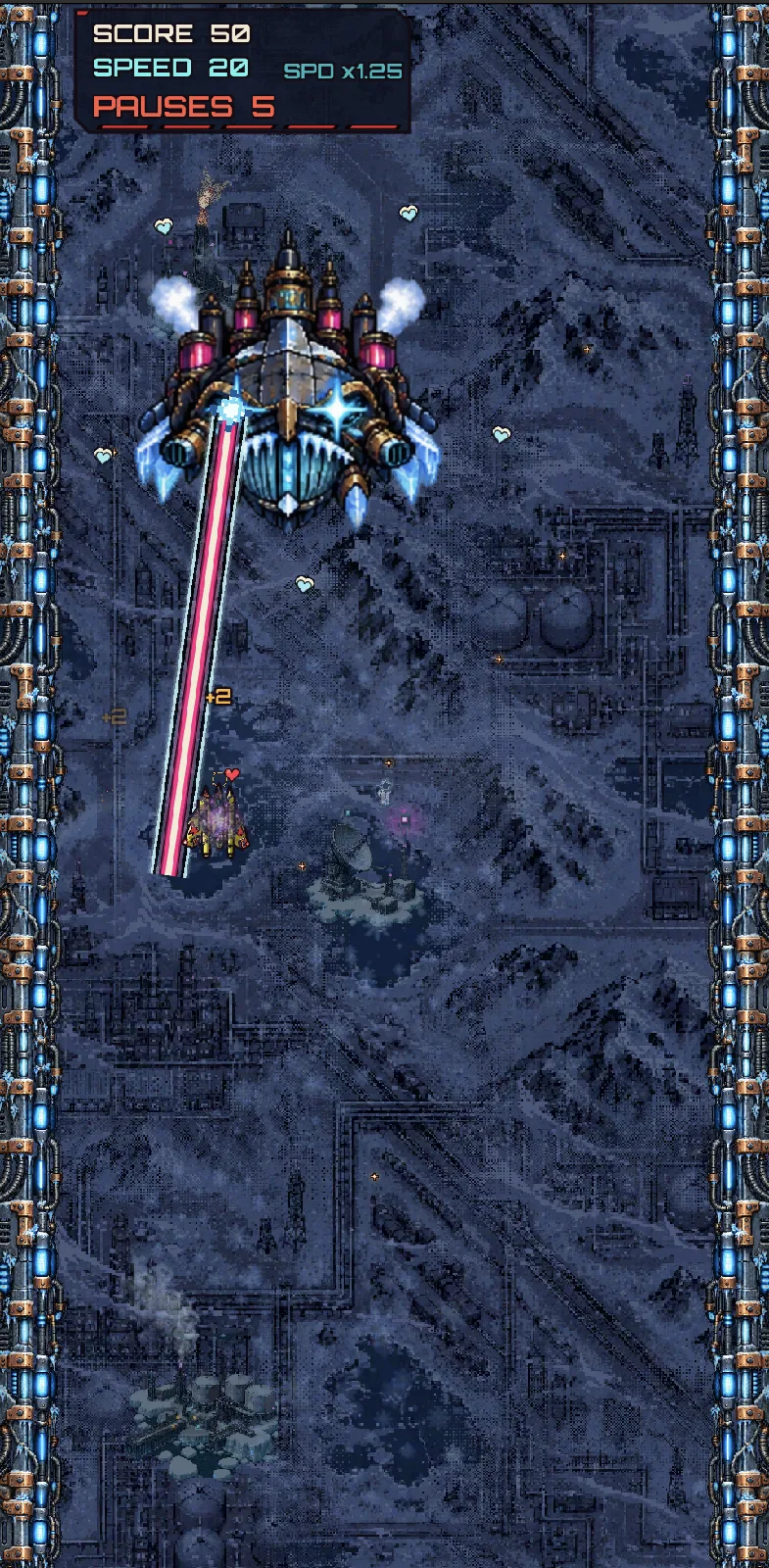 Pause gameplay: the Hoarfrost Leviathan boss