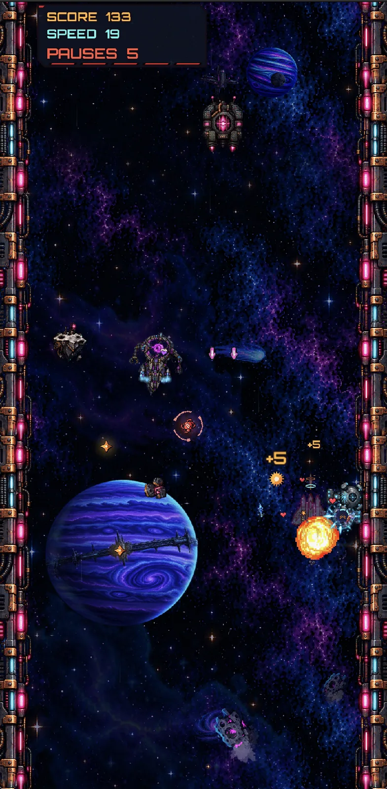 Pause gameplay in Space