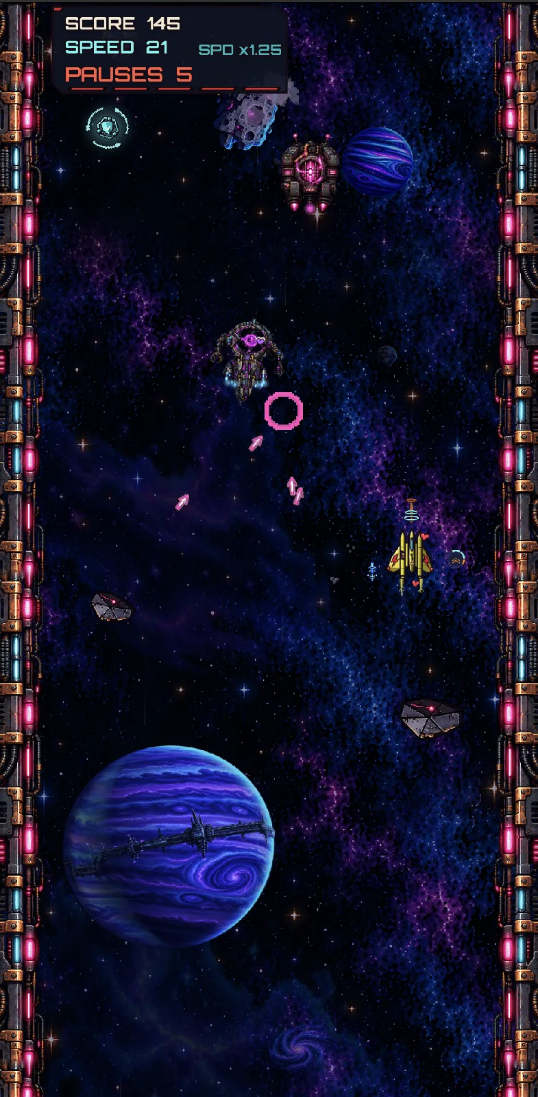 Pause gameplay in Space