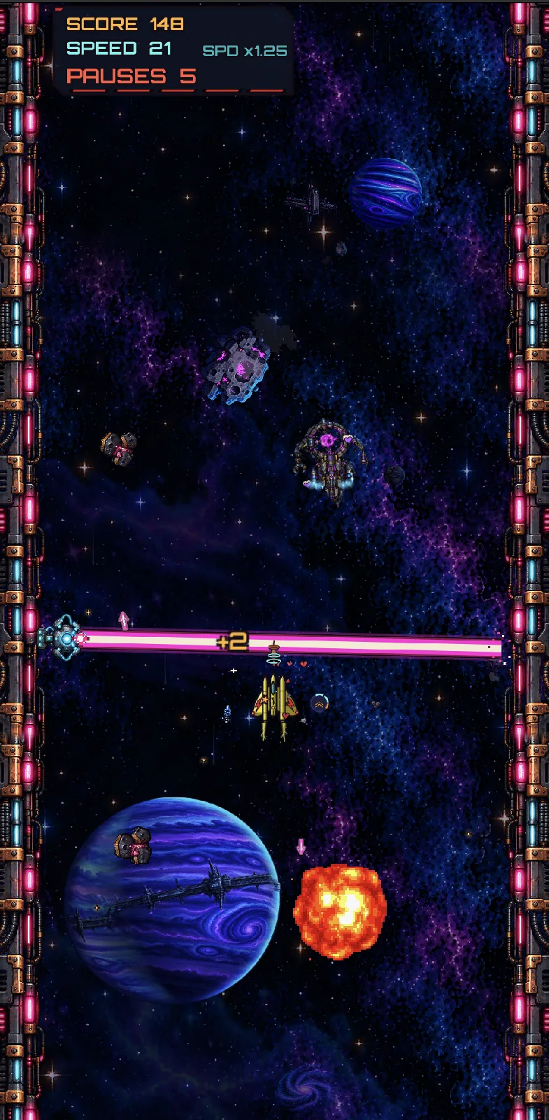 Pause gameplay in Space