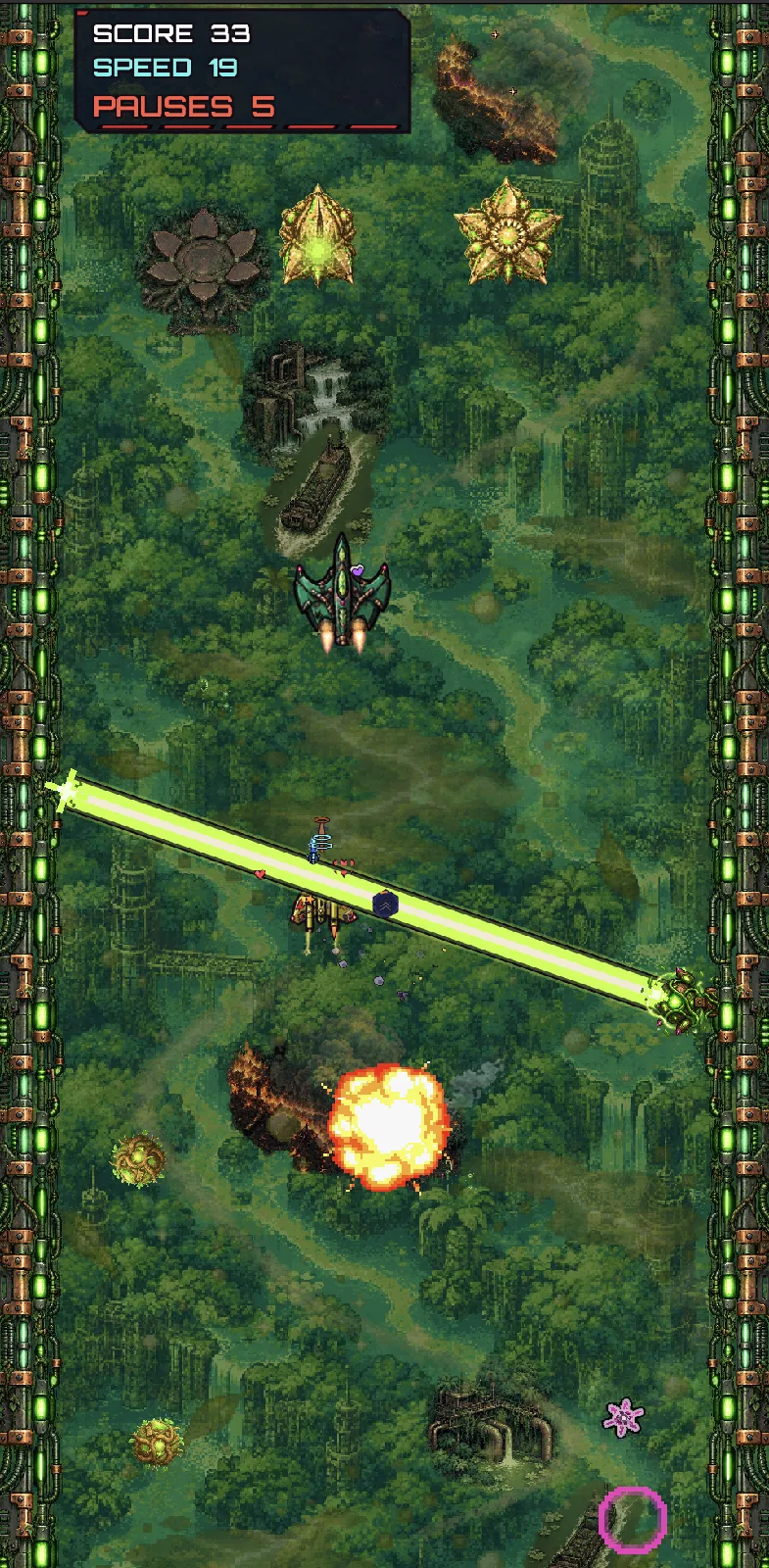 Pause gameplay in Verdant